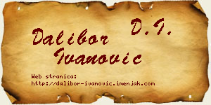 Dalibor Ivanović vizit kartica